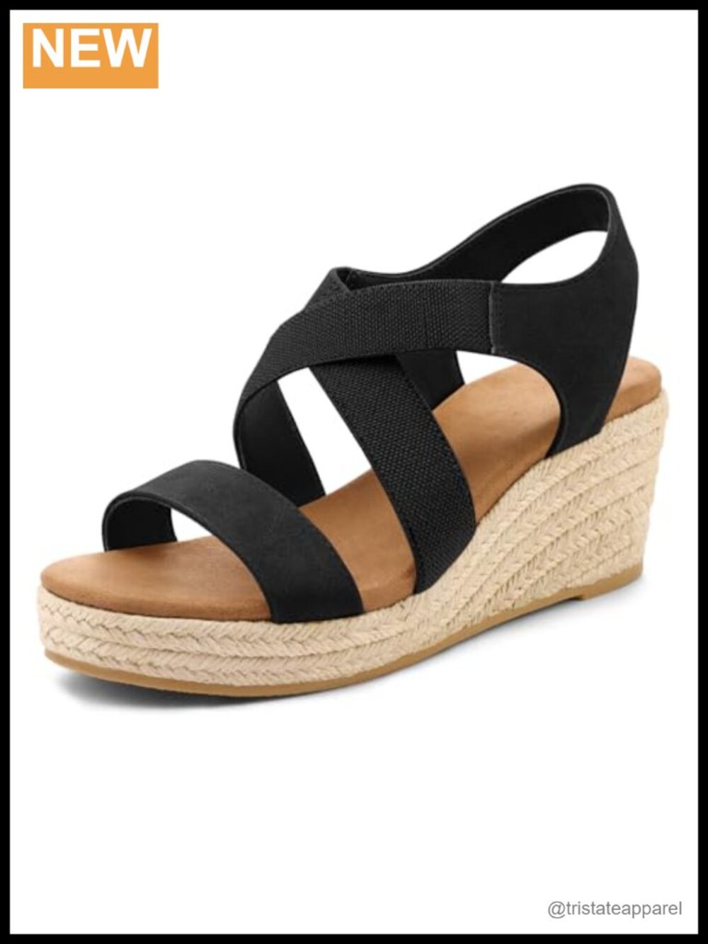 Women's Espadrilles Platform Wedge Sandals Slip On Open Toe